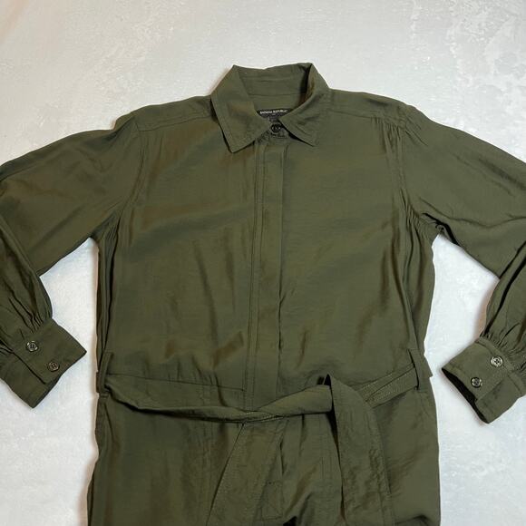 Banana Republic Long Sleeve Ankle Length Jumpsuit Size XS Casual Utility - Picture 3 of 10